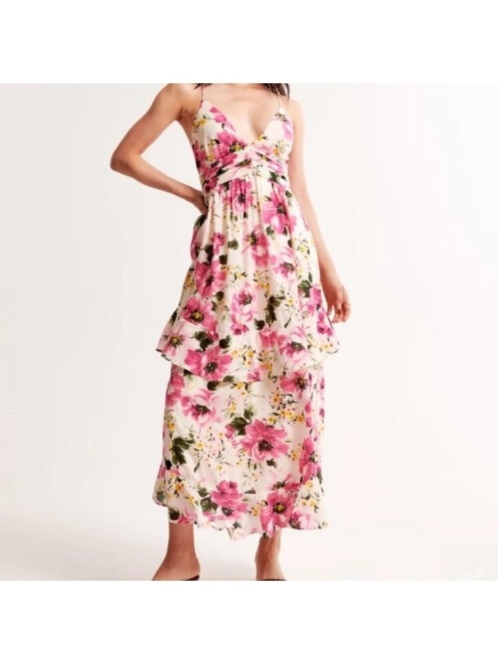 Floral Pink Maxi Dress